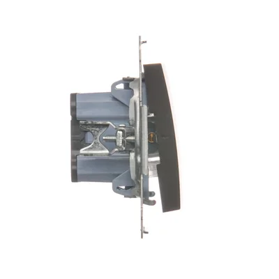 Pulsador "luz con retroiluminación LED" 16AX 250V terminales de tornillo bronce mate metalizado