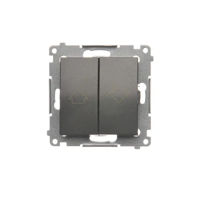 Pulsador (módulo) de persiana 10A 230V conectores rápidos antracita (metálico)