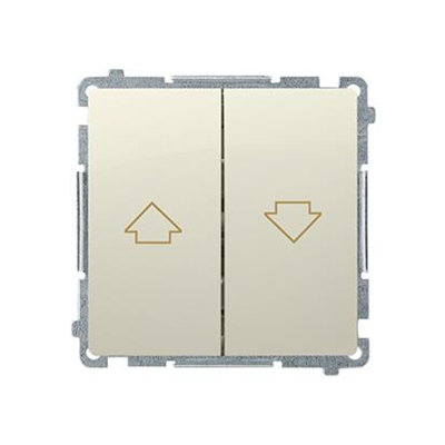 Pulsador (módulo) de persiana 10A 230V, terminales de tornillo, beige