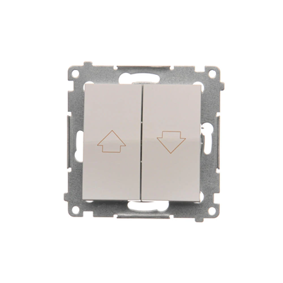 Pulsador (módulo) de persiana 10A 250V conectores rápidos blanco