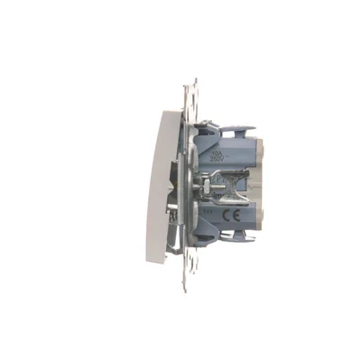 Pulsador (módulo) de persiana 10A 250V conectores rápidos blanco