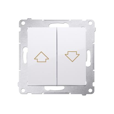 Pulsador (módulo) de persiana 10A 250V conectores rápidos blanco