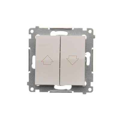 Pulsador (módulo) de persiana 10A 250V conectores rápidos blanco