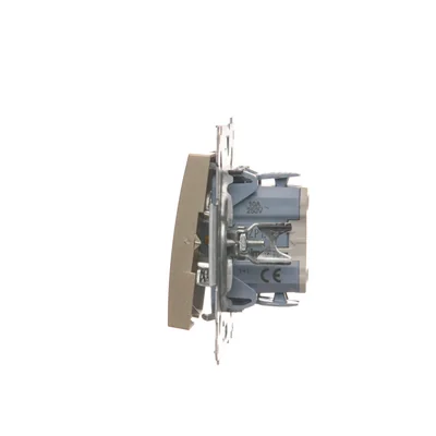 Pulsador (módulo) de persiana 10A 250V conectores rápidos dorado (metálico)