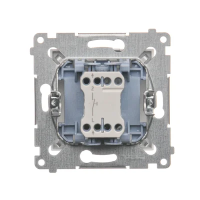 Pulsador (módulo) "luz" 10A 230V conectores rápidos blanco