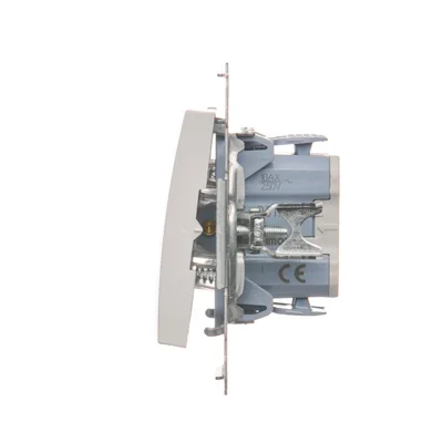 Pulsador (módulo) "luz" 10A 230V conectores rápidos blanco