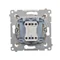 Pulsador (módulo) "luz" 10A 230V, conectores rápidos, crema