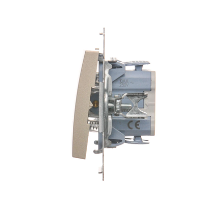 Pulsador (módulo) "luz" 10A 230V conectores rápidos dorado (metálico)
