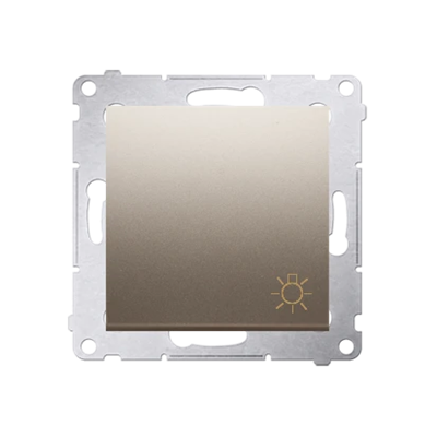 Pulsador (módulo) "luz" 10A 230V conectores rápidos dorado (metálico)