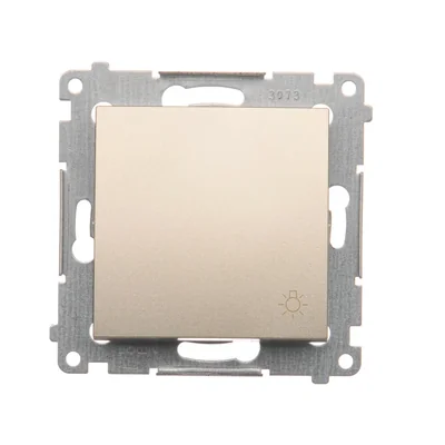 Pulsador (módulo) "luz" 10A 230V conectores rápidos dorado (metálico)