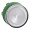 Pulsador plano, blanco, autorretornable, plástico LED, ondulado, sin marca