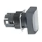 Pulsador plano, blanco, autorretornable, plástico LED, rectangular