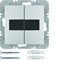 Pulsador plano KNX RF QUICKLINK B.KWADRAT/B.3/B.7 de 2 vías con panel solar, aluminio mate