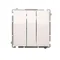 Pulsador triple SIMON BASIC 10A 250V blanco