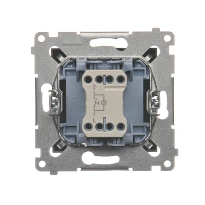 pulsante "campanello" con retroilluminazione LED (modulo) connettori rapidi 10A 230V antracite (metallico)