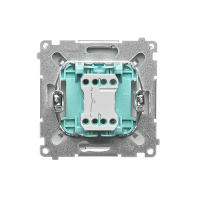 Pulsante campanello (modulo) 10A 250V morsetti a vite satinati (metallici)