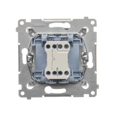 pulsante "campanello" (modulo) connettori rapidi 10A 230V argento (metallizzato)