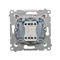 pulsante "campanello" (modulo) connettori rapidi 10A 230V oro (metallico)