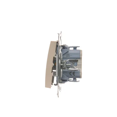 Pulsante cieco (modulo) 10A 250V, connettori rapidi, crema