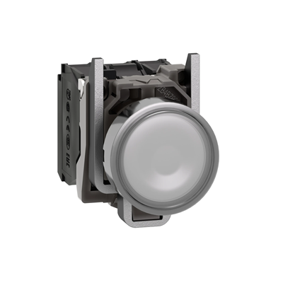 Pulsante coperto luminoso, 24V, bianco