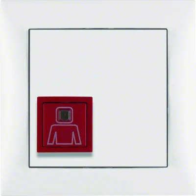 Pulsante di chiamata con cornice S.1, bianco opaco