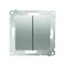 Pulsante doppio contatto senza pittogramma (modulo) connettori rapidi 10A 250V argento (metallizzato)