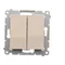 Pulsante doppio contatto senza pittogramma (modulo) connettori rapidi 10A 250V crema