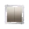 Pulsante doppio contatto senza pittogramma (modulo) connettori rapidi 10A 250V oro (metallizzato)