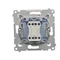 Pulsante doppio contatto senza pittogramma (modulo) connettori rapidi 10A 250V oro (metallizzato)