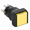 Pulsante Harmony XB6 illuminato giallo piatto 2 CO 24 V CC quadrato in plastica