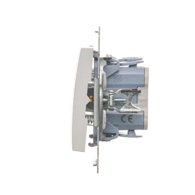 Pulsante "Light" con retroilluminazione a LED (modulo) 10A 230V connettori rapidi bianco