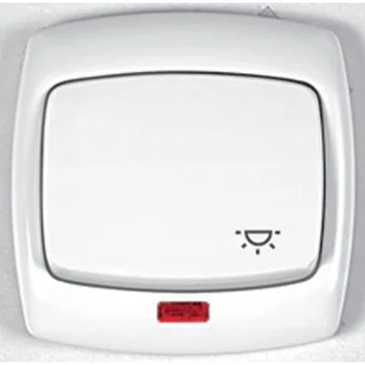 Pulsante "Light" con retroilluminazione, bianco