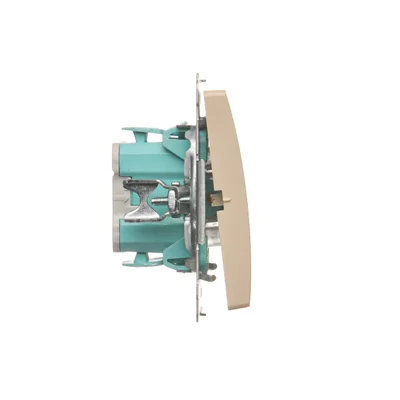 Pulsante "Light" con retroilluminazione LED 10AX 24V morsetti a vite beige