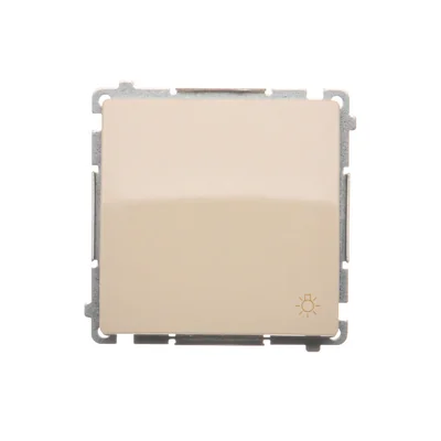 Pulsante luce (modulo) 10A 250V, morsetti a vite beige