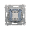 Pulsante "Luce" (modulo) 230V, marrone opaco metallizzato
