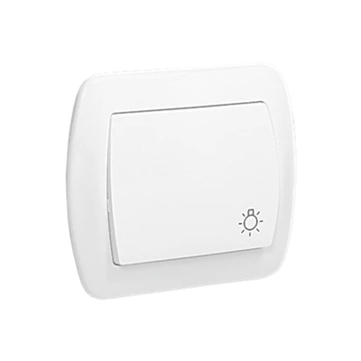 Pulsante luminoso 10A 250V morsetti a vite bianco