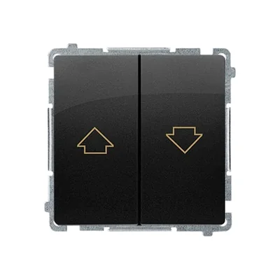 Pulsante (modulo) per tapparella Simon Basic WMUL-040xxx-Y011, 10AX, 250V~, morsetti a vite; nero
