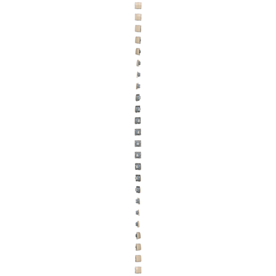 Pulsante normalmente aperto a doppio circuito: 2 ingressi, 2 uscite (modulo) 230V, beige