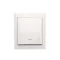Pulsante per campanello da superficie Simon Aquaclick WA-CD1Lxxx-xx-11xx con illuminazione, IP44, 10AX, 250V~, morsetti a vite; bianco