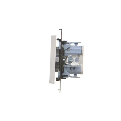 Pulsante per tapparella Simon 55 WMDL-040123-114 (modulo) 10 A, 250 V~, connettori rapidi; grigio chiaro opaco