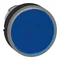 Pulsante piatto Ø22, blu, autorigenerante, LED, rotondo, in metallo