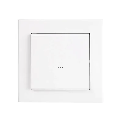 Pulsante radio per il controllo dell'illuminazione, 1 tasto, 2 canali, bianco
