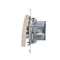 Pulsante singolo contatto con retroilluminazione LED senza pittogramma (modulo) 16A 250V morsetti a vite crema