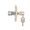 Pulsante unipolare con chiave, 2 posizioni, beige