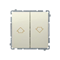 Pulsante veneziana (modulo) 10A 230V, morsetti a vite, beige