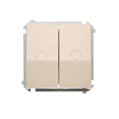 Pulsante veneziana (modulo) 10A 230V, morsetti a vite, beige