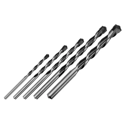 Punte per trapano per calcestruzzo da 4-10 mm, set da 5, punta a farfalla