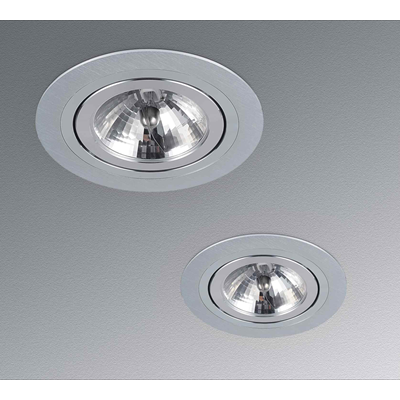 PURO ALLUMINIO Brushed aluminum recessed lamp