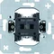 Push-button key switch for hotel card cap mechanisms