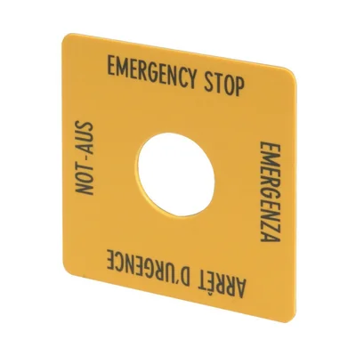 Push-button plate M22-PV.. description in 4 languages, M22-XYK1